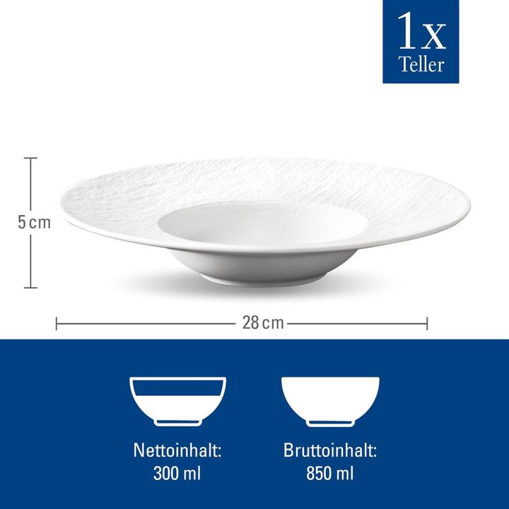 Actual product image Villeroy & Boch Pastateller Manufacture Rock blanc (1 x, 28 cm)
