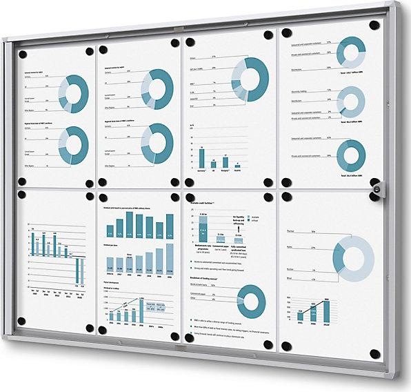Image du produit eurokraft basic Vitrine d'information pour l'intérieur (Tableau magnétique, Tableau d'affichage, 93,5 x 65,5 cm)