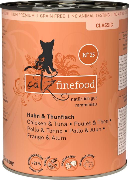 Produktbild Catz Finefood No.25 Huhn & Thunfisch (Adult, 1 Stk., 400 g)