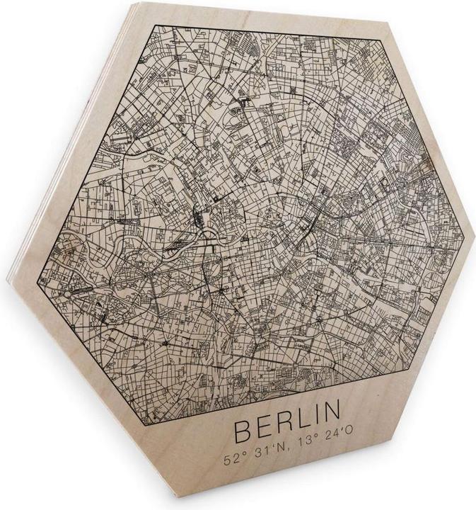 Actual product image Trenddeko Berlin city map (35 x 30 cm)