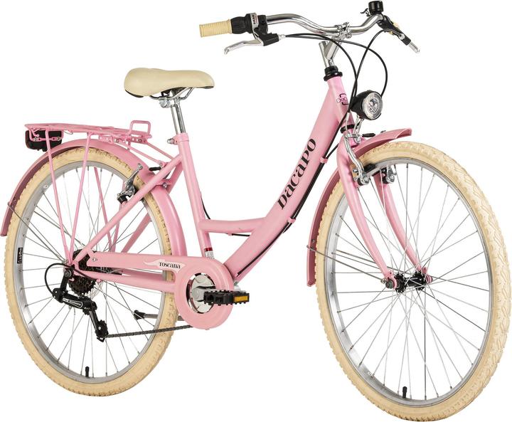 Damenfahrrad 26" Toscana Damen Bike Vintage Rosa 6 Gänge RH 41 cm (41 cm)