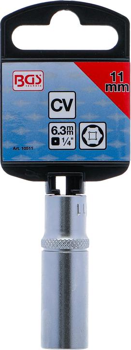 Actual product image BGS Socket, Hexagon, deep 6.3 mm (1/4") Drive 11 mm (11 mm)