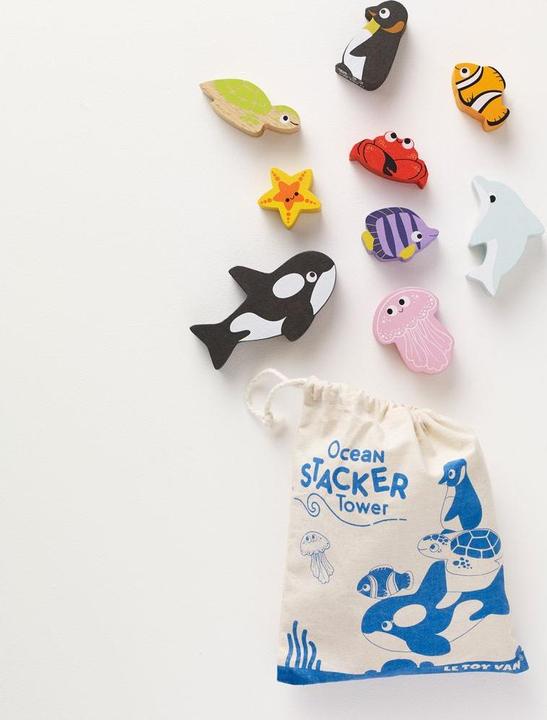 Actual product image Le Toy Van Stacking game sea animals