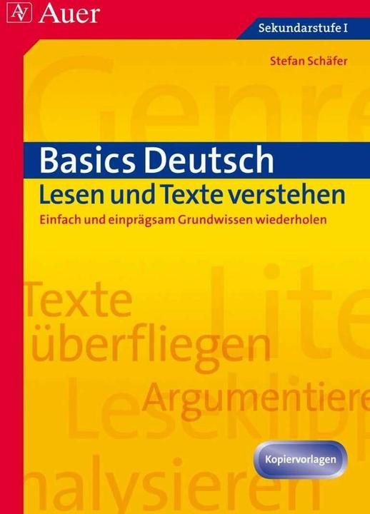 Produktbild Basics Deutsch: Lesen (Deutsch, Stefan Schäfer, 2012)