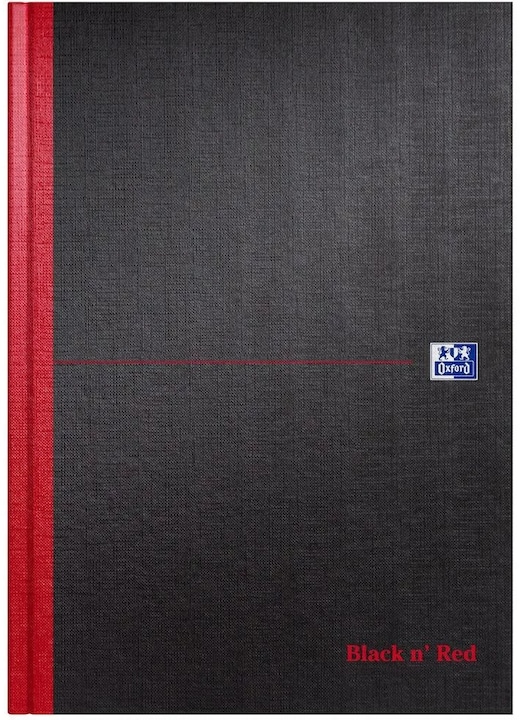 Oxford Black n'Red carnet de notes relié A4 (A4, Blanc, Couverture rigide)