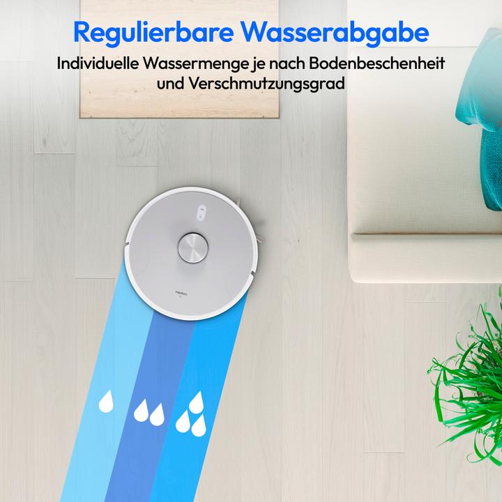 Produktbild Medion MD 12043 X42 Staubsaug-Roboter weiss (8000 Pa, Wischtuch)