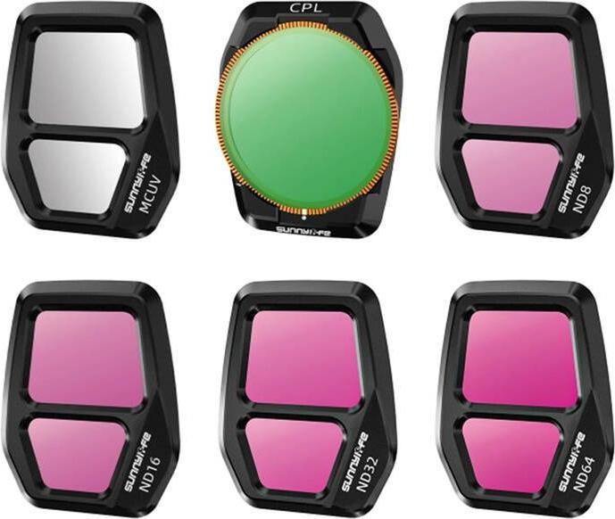 Actual product image Sunnylife A3S-FI929 6pcs Mix filter set for AIR 3S (Drone filters, DJI Air 3s)