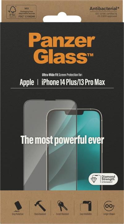 Actual product image PanzerGlass Ultra Wide Fit screen protector (1 Piece, Apple iPhone 14 Plus, Apple iPhone 13 Pro Max)