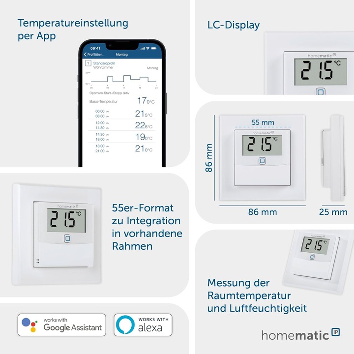 Image du produit HomeMatic Capteur de température et d'humidité