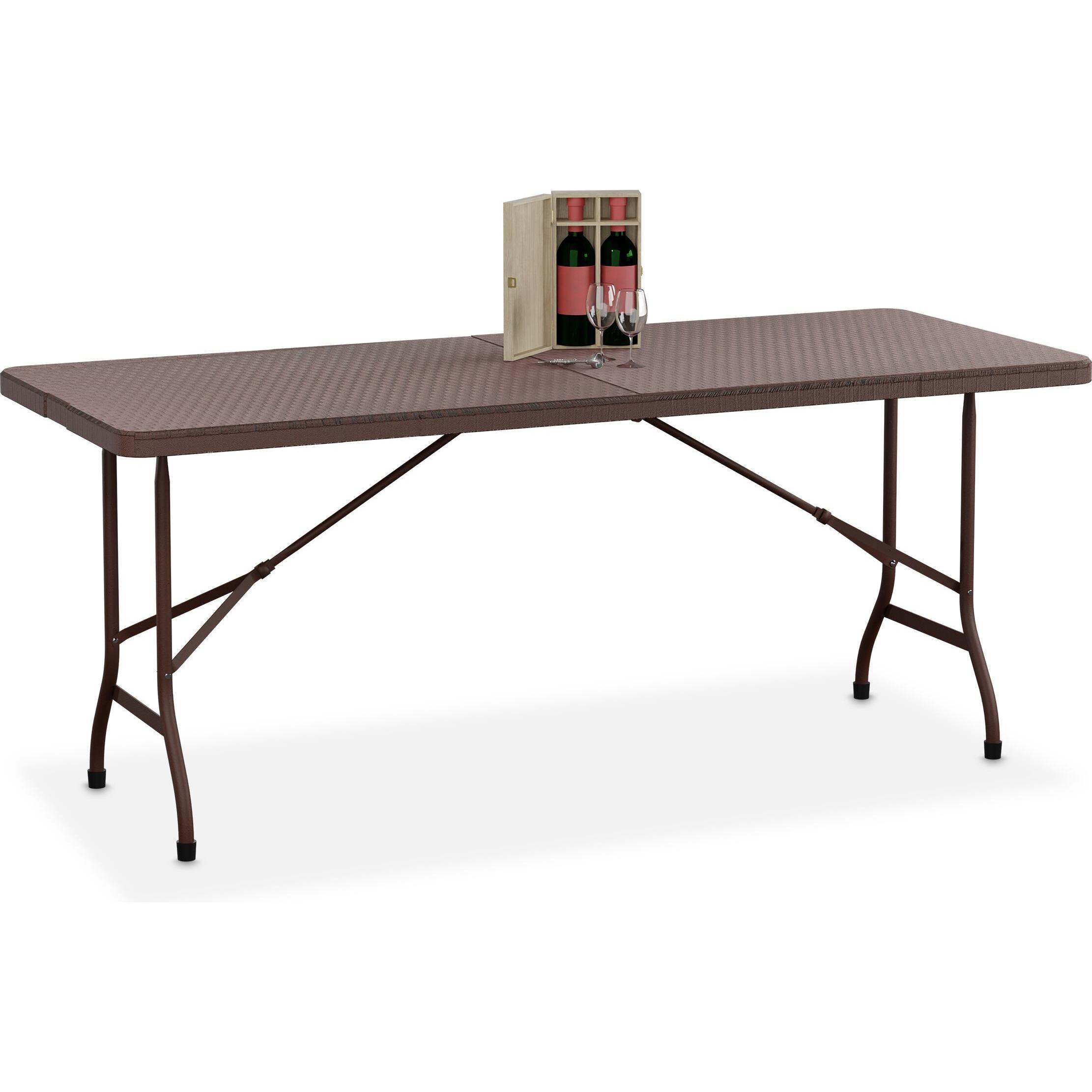 Relaxdays, Gartentisch + Balkontisch, Gartentisch (180 cm)