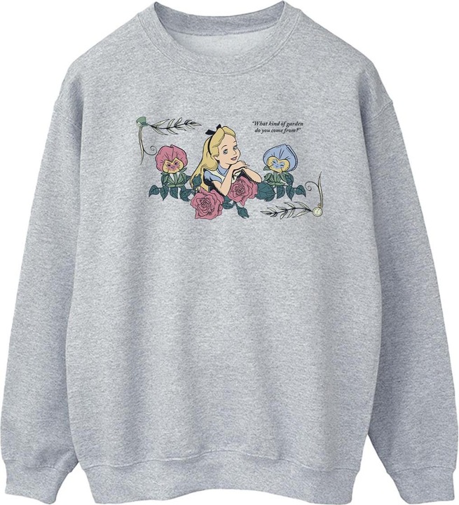 Immagine prodotto Disney Felpa Donna/Ladies Alice In Wonderland What Kind Of Garden (L)