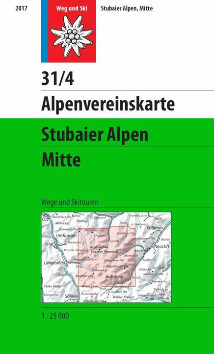 Actual product image Alpine Club Map Stubai Alps, Centre