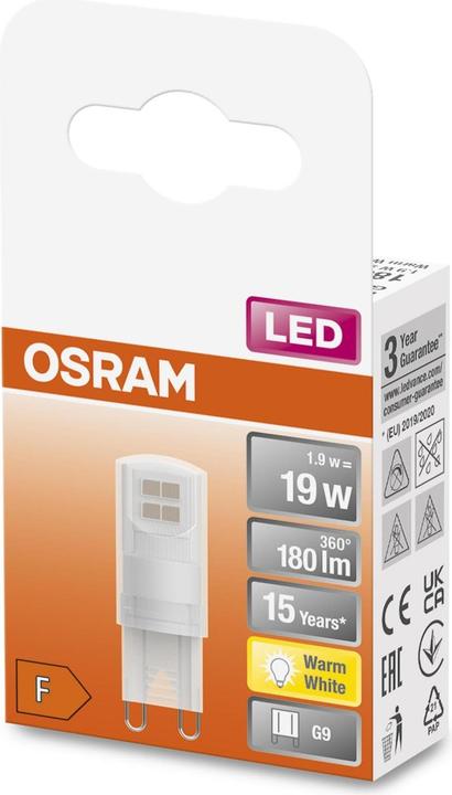 Productafbeelding Osram LED PIN G9 19 1,9 W/2700 K G9 (G9, 180 lm, 1 x)
