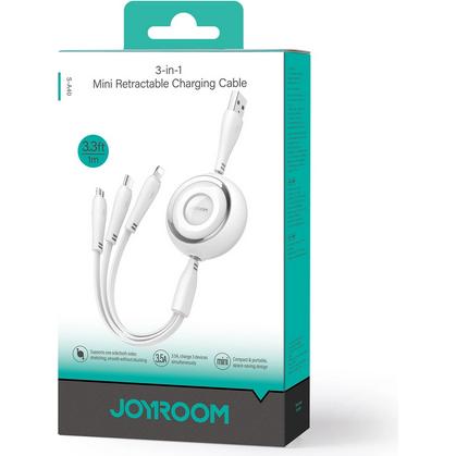 Thumbnail - Joyroom S-A40 Colourful Series 3in1 ausziehbares Kabel USB-A auf USB-C / Lightning / microUSB 1 m – (1 m), USB Kabel