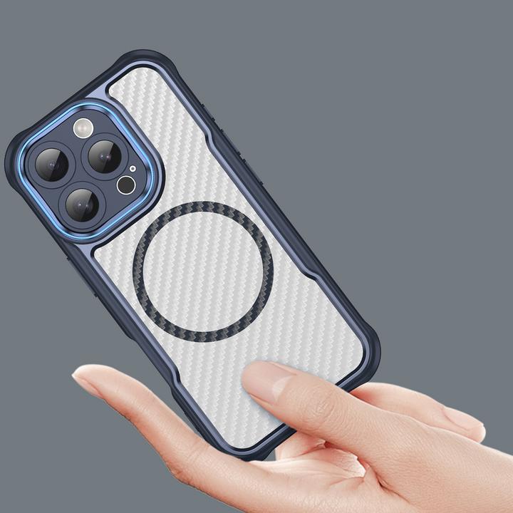 Actual product image Hurtel Leading Series MagSafe Silicone Case for iPhone 16 Pro - Blue (Apple iPhone 16 Pro)