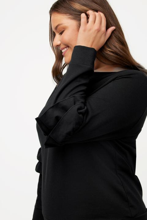 Produktbild Ulla Popken Sweatshirt, Rüschen, V-Ausschnitt, Langarm (50, 52)