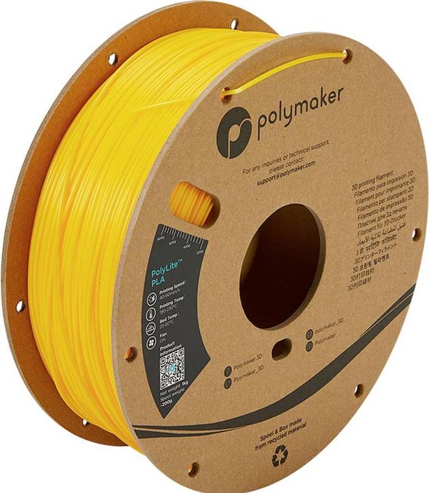 Produktbild Polymaker PA02022 PolyLite Filament PLA 2.85 mm 1000 g Gelb 1 St. (PLA, 2.85 mm, 1000 g)