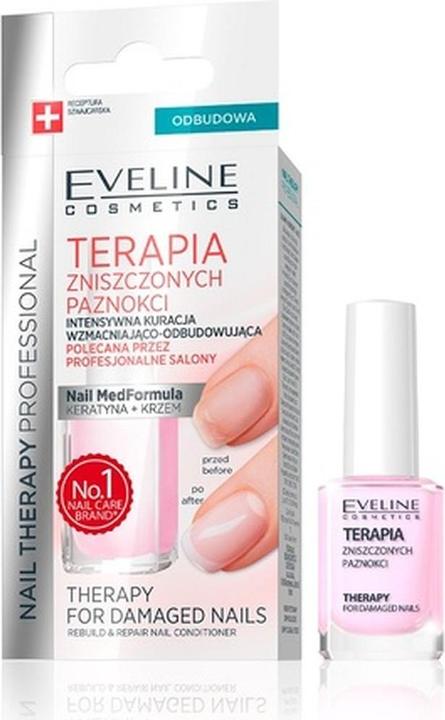 Eveline Nail Therapy Professional Rebuild & Repair Nail Conditioner Rebuilding & Strengthening (12 ml)