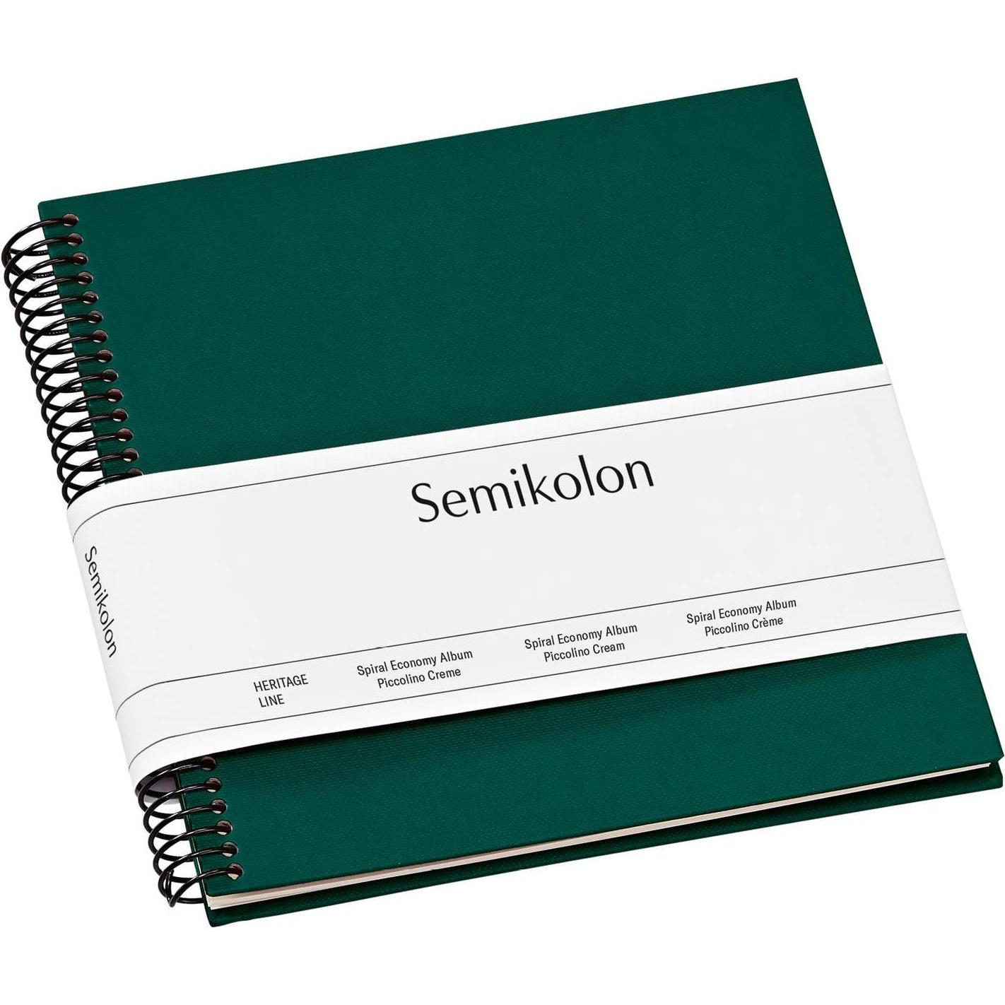 Semikolon, Fotoalbum, Fotoalbum 17 x 17 cm Dunkelgrün, 20 cremeweisse Seiten (10 x 15 cm, 9 x 13 cm)