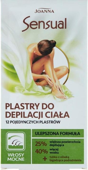 Joanna Sensual Hair Removal Patches Strong Hair 12Pcs + Soothing Olive (10 ml, 12 x)
