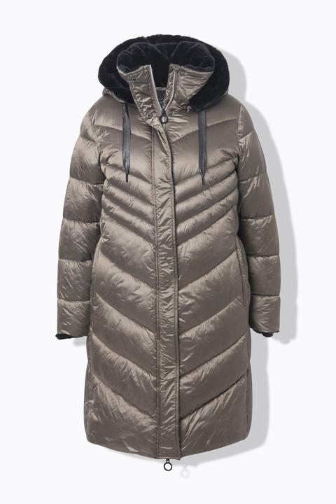 Actual product image Ulla Popken HYPRAR Metallic Quilted Coat