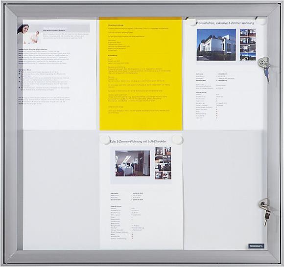 Produktbild eurokraft pro Schaukasten mit Flügeltür (Magnettafel, Pinnwand, 52.5 x 69.5 cm)