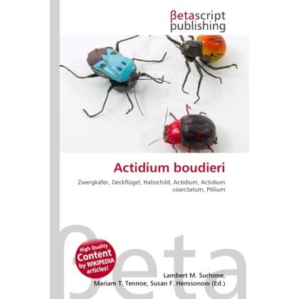 Actidium boudieri, Fachbücher von Lambert M. Surhone, Miriam T. Timpledon, Susan F. Marseken