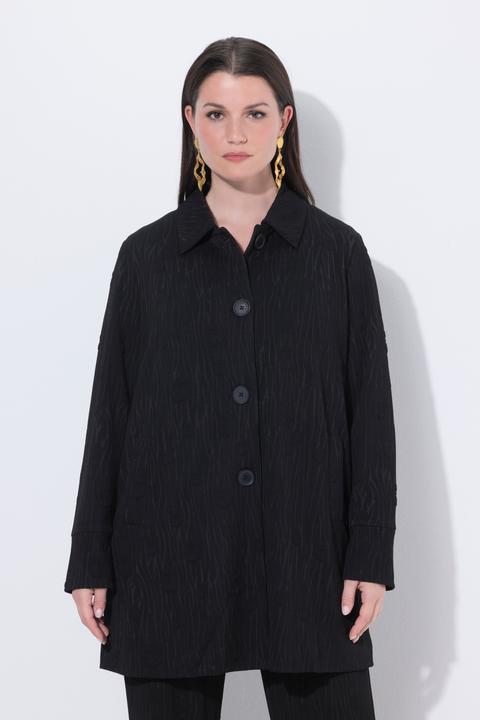 Actual product image Ulla Popken Zebra Texture Shacket (54)