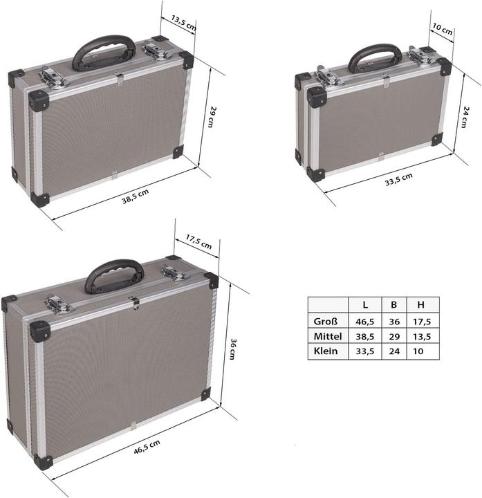Actual product image Anndora 3-teiliges Werkzeugkoffer-Set