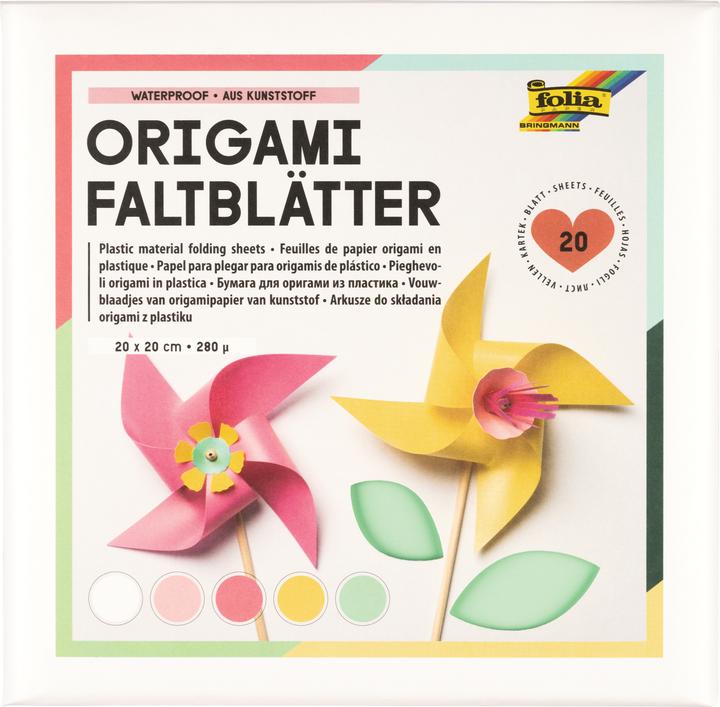 Produktbild Folia Origami-Faltblätter aus Kunststoff 280µ, 20x20cm (280 g/m², 20x)