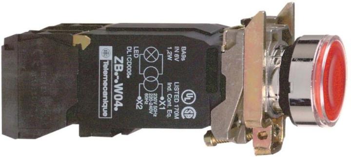 Actual product image Schneider Electric Illuminated pushbutton, red XB4BW3435