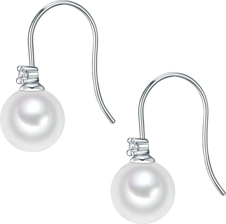 Produktbild Lulu & Jane Messing Zirkonia Muschelkernperle silber - 33286 (Messing)
