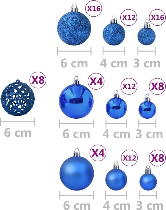 Produktbild vidaXL Weihnachtskugel (100x)