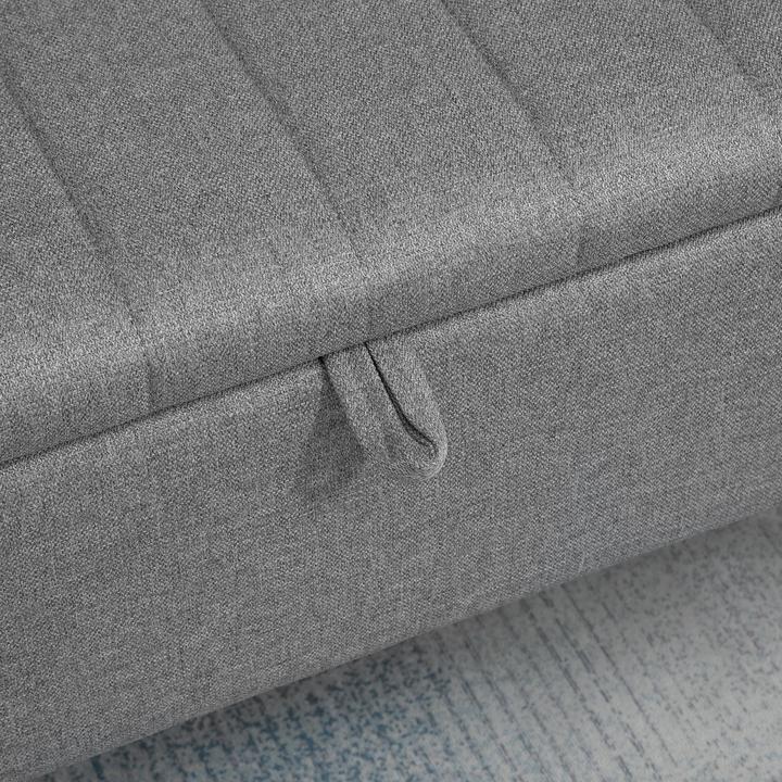 Image du produit Homcom Sitzbank Polyester, Stahl Grau (40 cm)