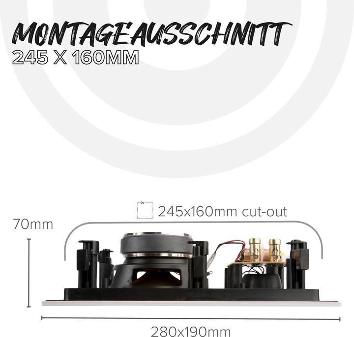 Actual product image Artsound HPRE650, rechth. inbouw HAPPI LS, 85W, wit (1 pcs.)