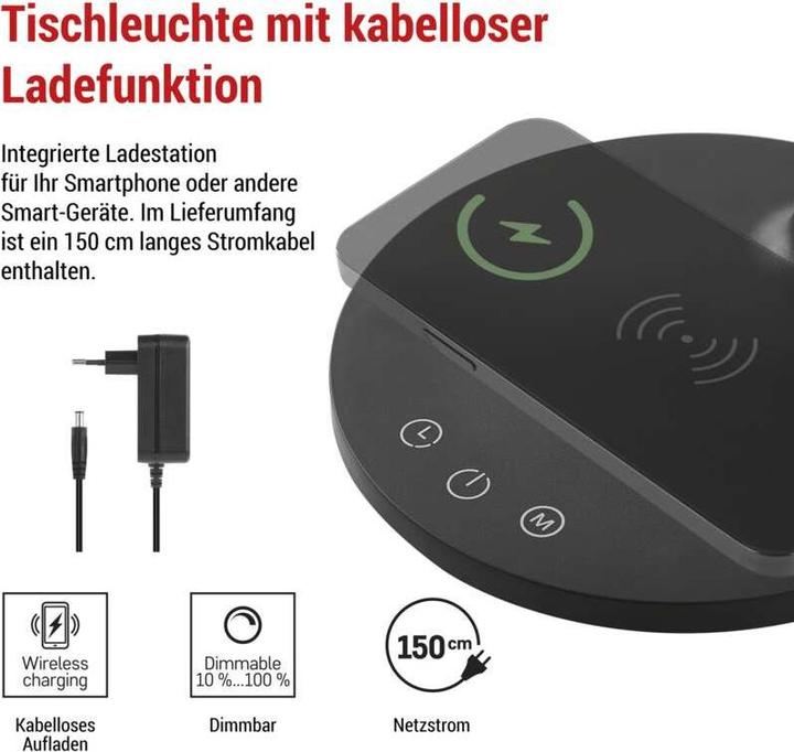 Image du produit Emos Lampe de bureau LED OSCAR, noire (360 lm)