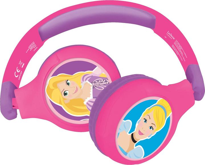 Produktbild Lexibook Disney Prinzessin Kopfhörer für Kinder, 2in1 Bluetooth Kabelanschluss, faltbar, Lautstärkebegrenzung
