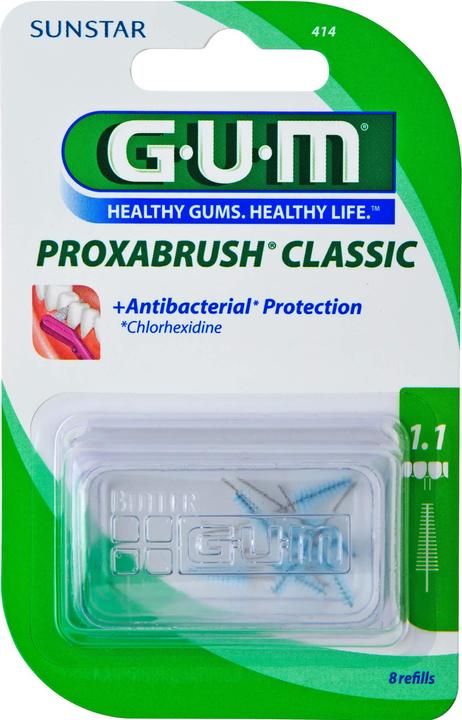 Actual product image GUM SUNSTAR Proxabrush ISO 3 1.1mm conique refill grün (8 x, 1.10 mm)