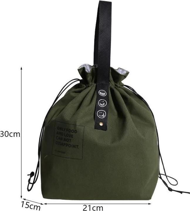 Actual product image Only-Bags.Store Canvas lunch bag bento box handbag