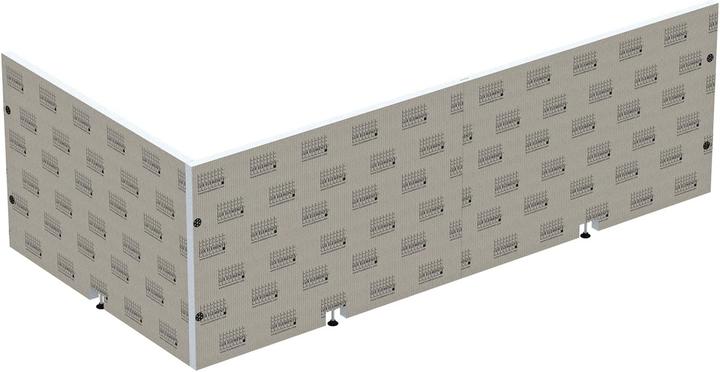 Actual product image Lux elements Bathtub Surround Set for Corner Installation with Mounting Kit and Mold-Resistant Panels