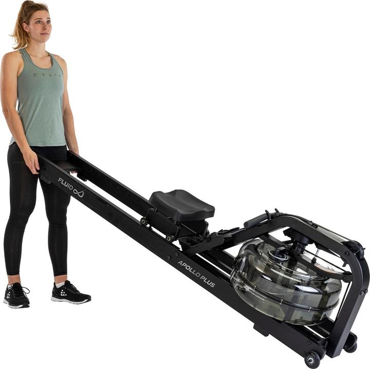 Produktbild Fluid Rower Apollo Plus Black Wasser Rudergerät Dual Rail