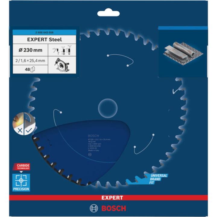 Produktbild Bosch Professional Zubehör Kreissägeblatt Expert for Steel, 230 x 25,4 x 2,0 mm, 48