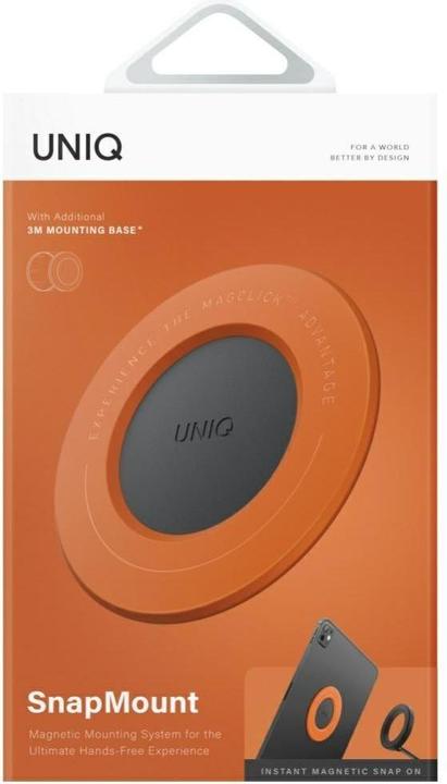Productafbeelding Uniq Magnetic holder SnapMount self-adhesive orange/charcoal