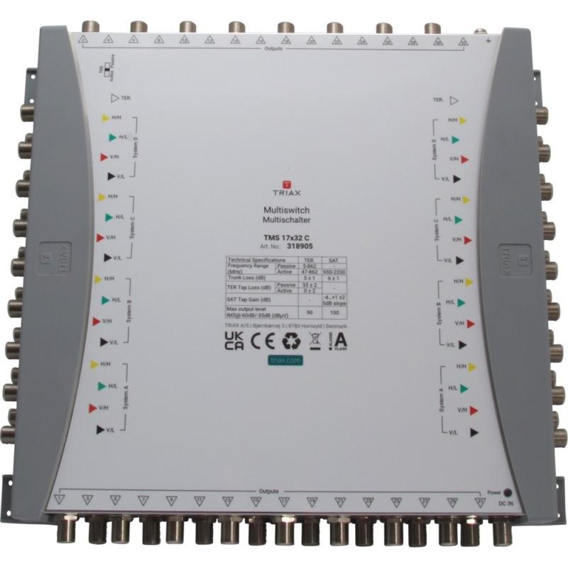 Triax, Zubehör Elektroinstallation, Kaskadenmultischalter TMS 17x32 C