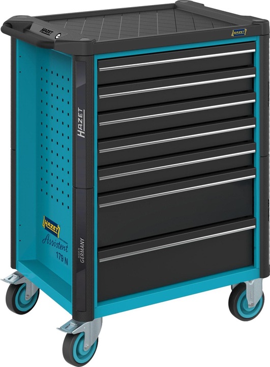 Produktbild HAZET Werkstattwagen Assistent 179N-7 ∙ Schubladen, flach: 5 x 81 x 522 x 398 mm ∙ Schubladen, hoch… (7 x)