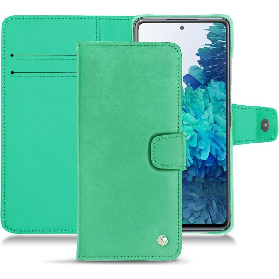 Noreve Lederschutzhülle Wallet (Samsung Galaxy S20 FE), Smartphone Hülle, Grün