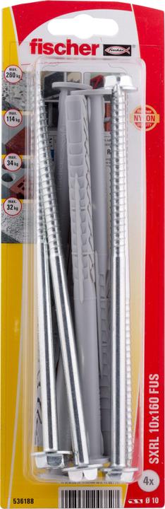 Productafbeelding Fischer Deuvel met lange as SXRL 10x160 FUS K (4 Pcs.)
