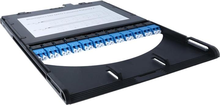 Produktbild BlueOptics HD MPO Kassette 12x LC Duplex UPC 2x MPO 12 Kerne Singlemode AF