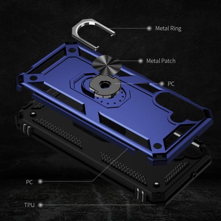Actual product image Cover-Discount Galaxy A15 - Armor Case with kickstand blue (Samsung Galaxy A15)