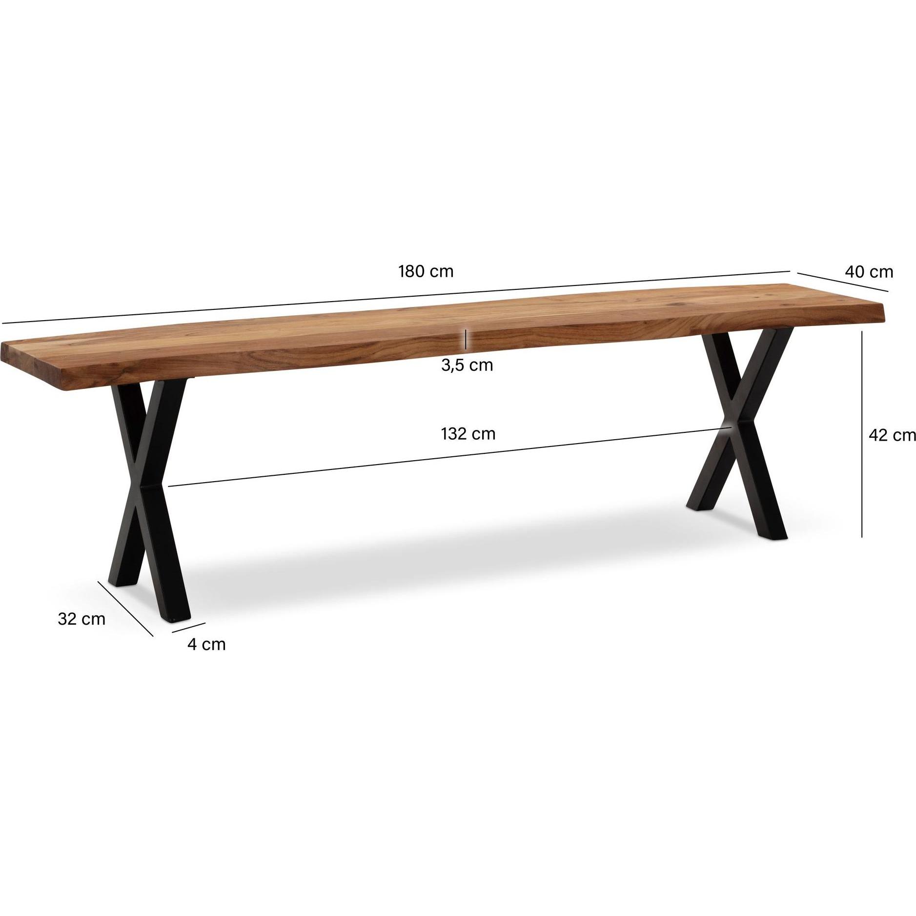 Thumbnail - Wohnling, Sitzbank, 180x40x45,5 (180 cm)